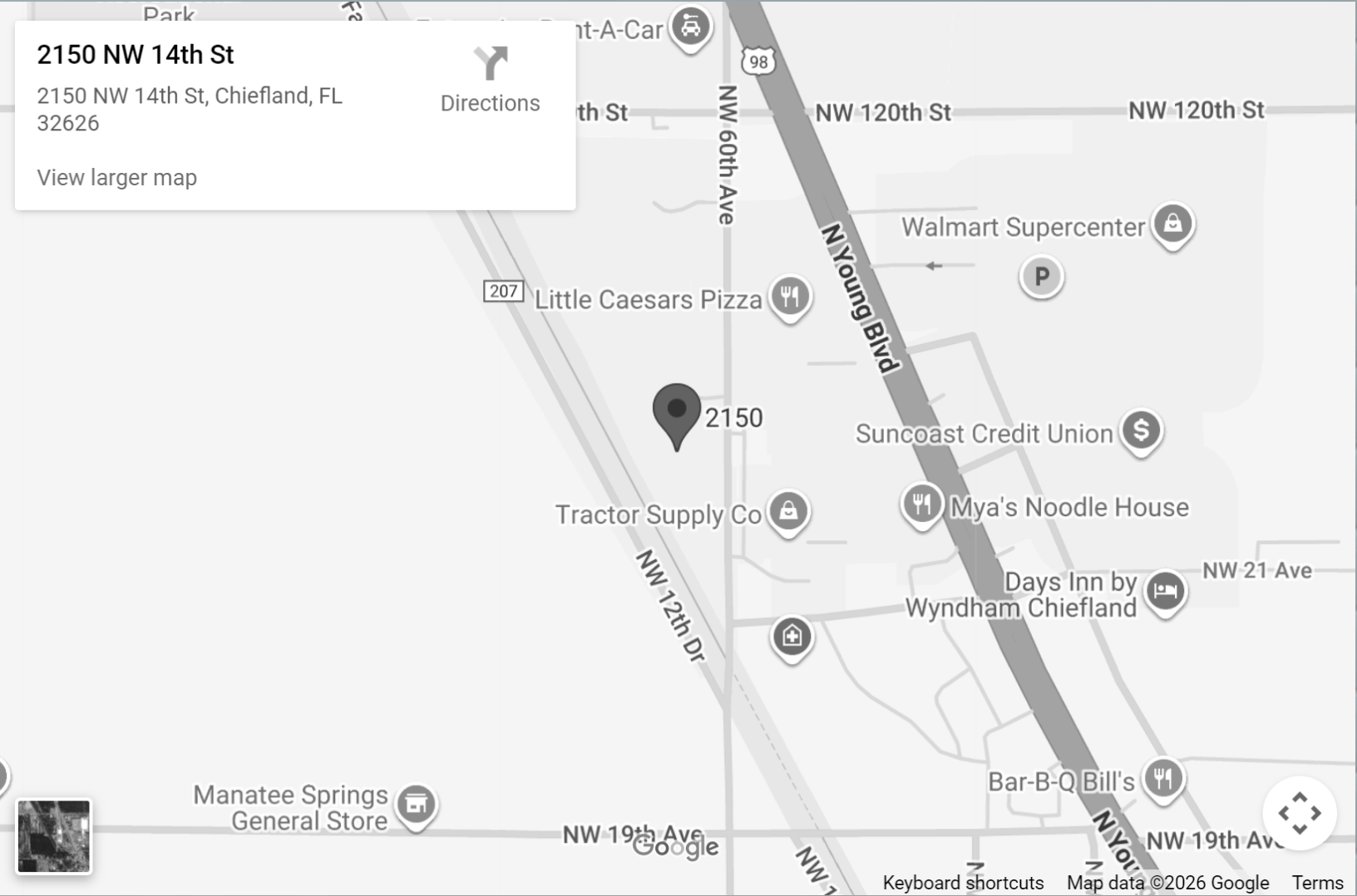 screen shoot of location from google maps